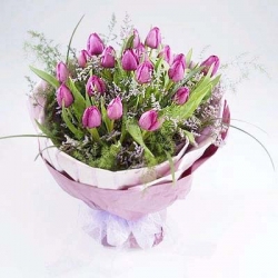 Hand+Bouquet+Purple+Tulip+20+Stalks