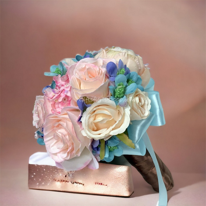 Peony & Roses Silk Flowers Bouquet-SRB4