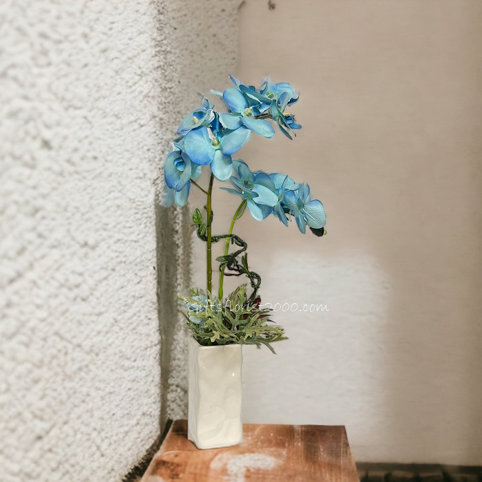 Butterfly Orchid Blue-Silk Orchid Arrangement 7
