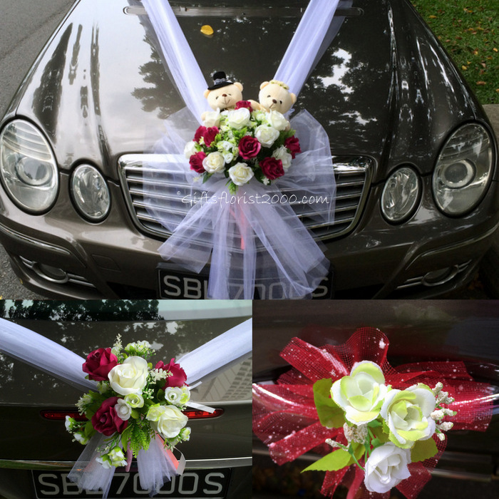 Wedding Car flower Decoration (9) - Florist Chain - Flower