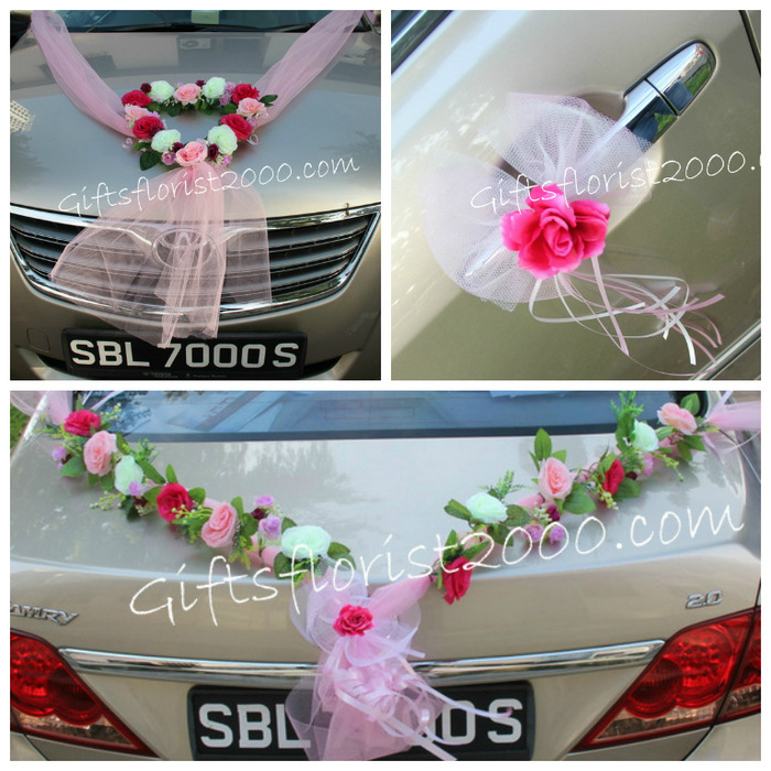 Wedding Flowers Arrangement, Wedding Car Decoration